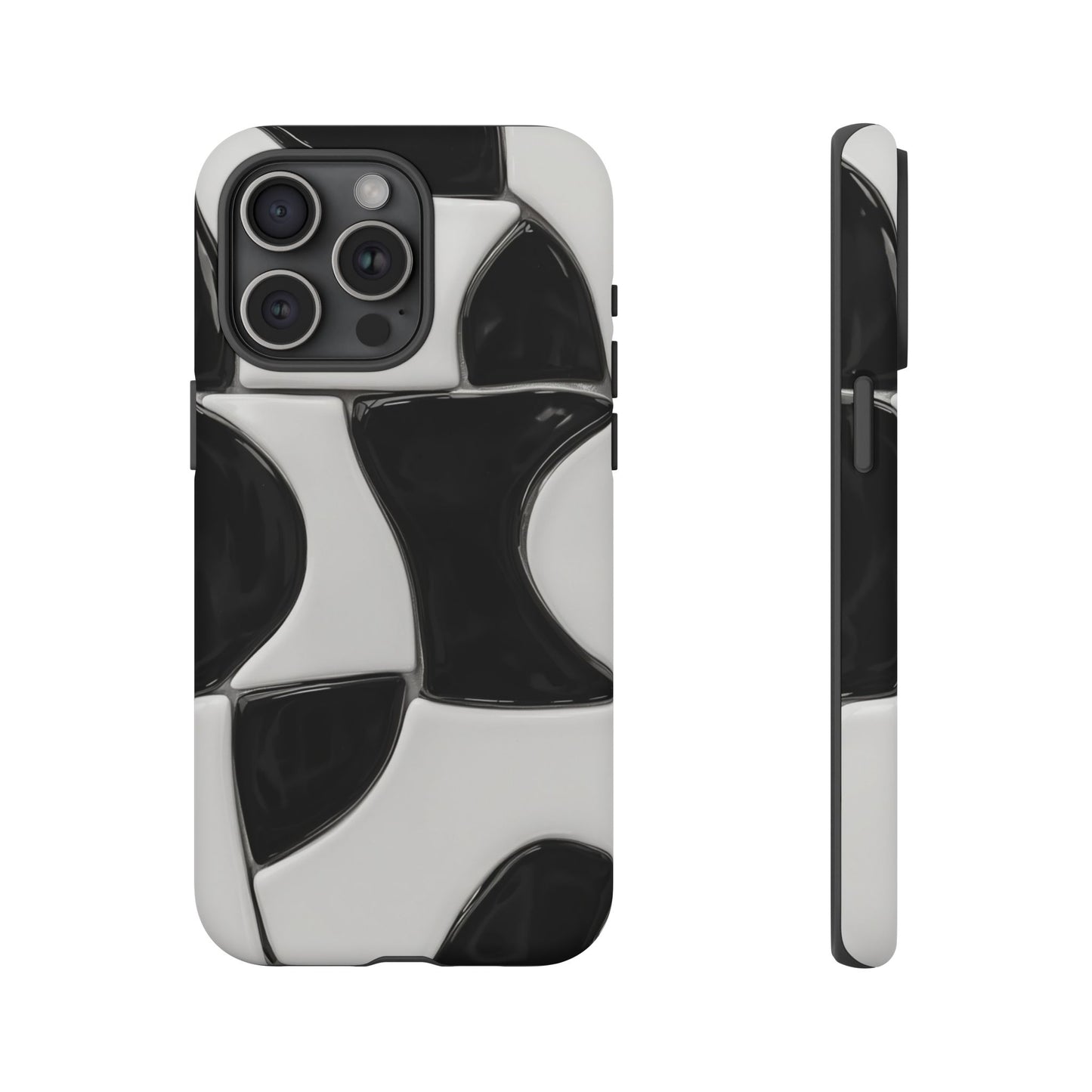 Black & White Abstract Pattern Tough Phone Case