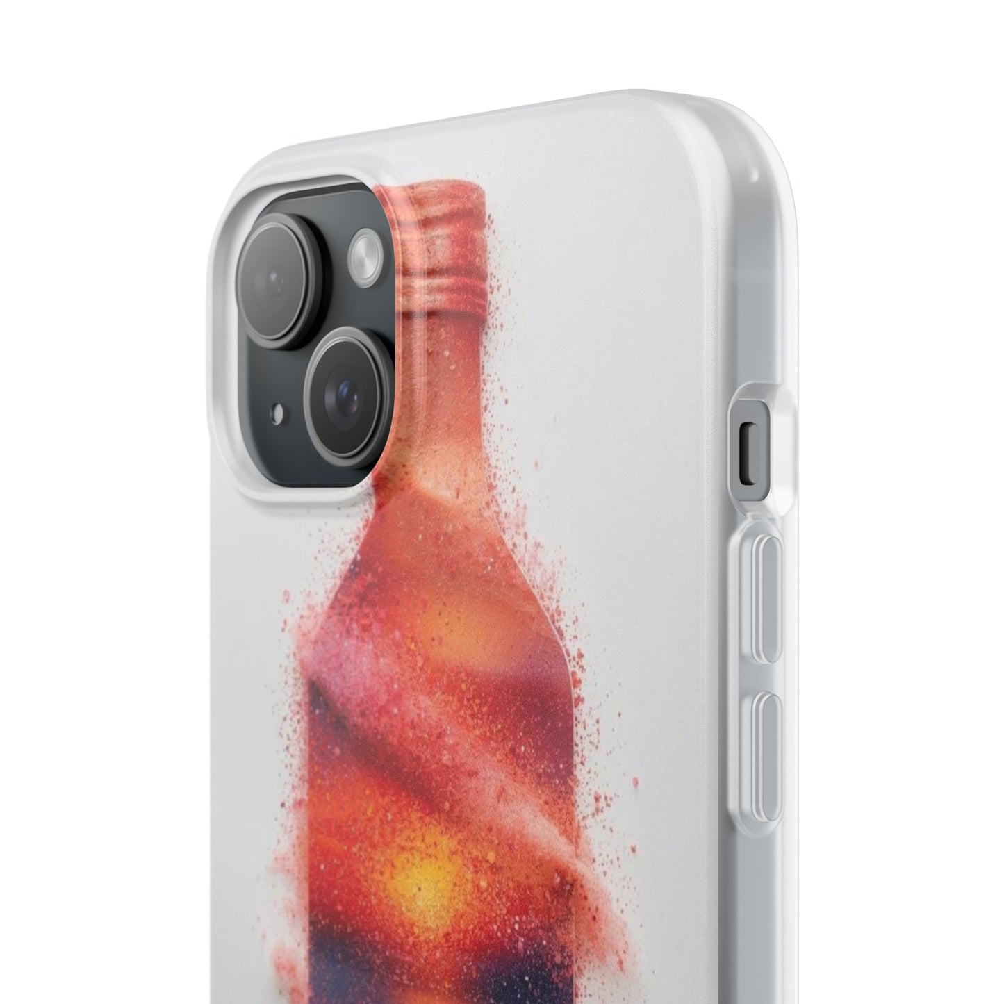 Galaxy Bottle Phone Case — Abstract Cosmic Beverage Design Flexible Case
