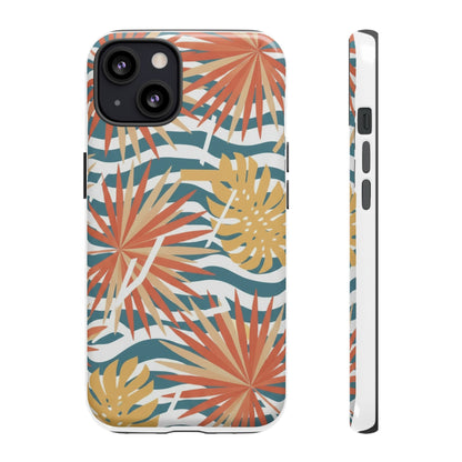 Tropical Palm Tough Phone Case – Retro Wave Floral Protective Cover