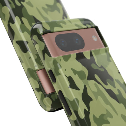 Camo Tough Phone Case — Military Green Protective iPhone Cover