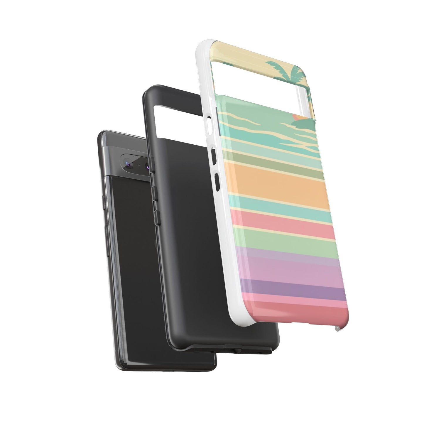 Tough Case — Retro Pastel Sunset Palm Tree Phone Case