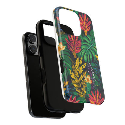 Tropical Floral Phone Case — Vibrant Jungle Leaf Protective Cover