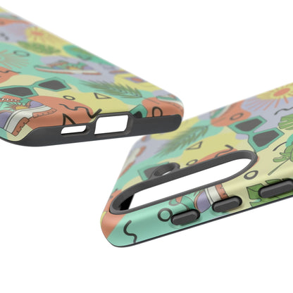 Tropical Summer Phone Case — Retro Sunglasses, Sneakers & Palm Pattern