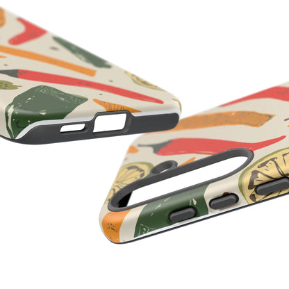 Spicy Peppers Phone Case – Colorful Chili, Lime & Citrus Pattern