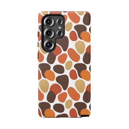 Phone Case — Retro Pebble Pattern in Warm Autumn Colors