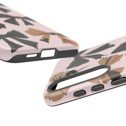 Bow Pattern Phone Case - Pink, Brown & Black Bows Protective Cover