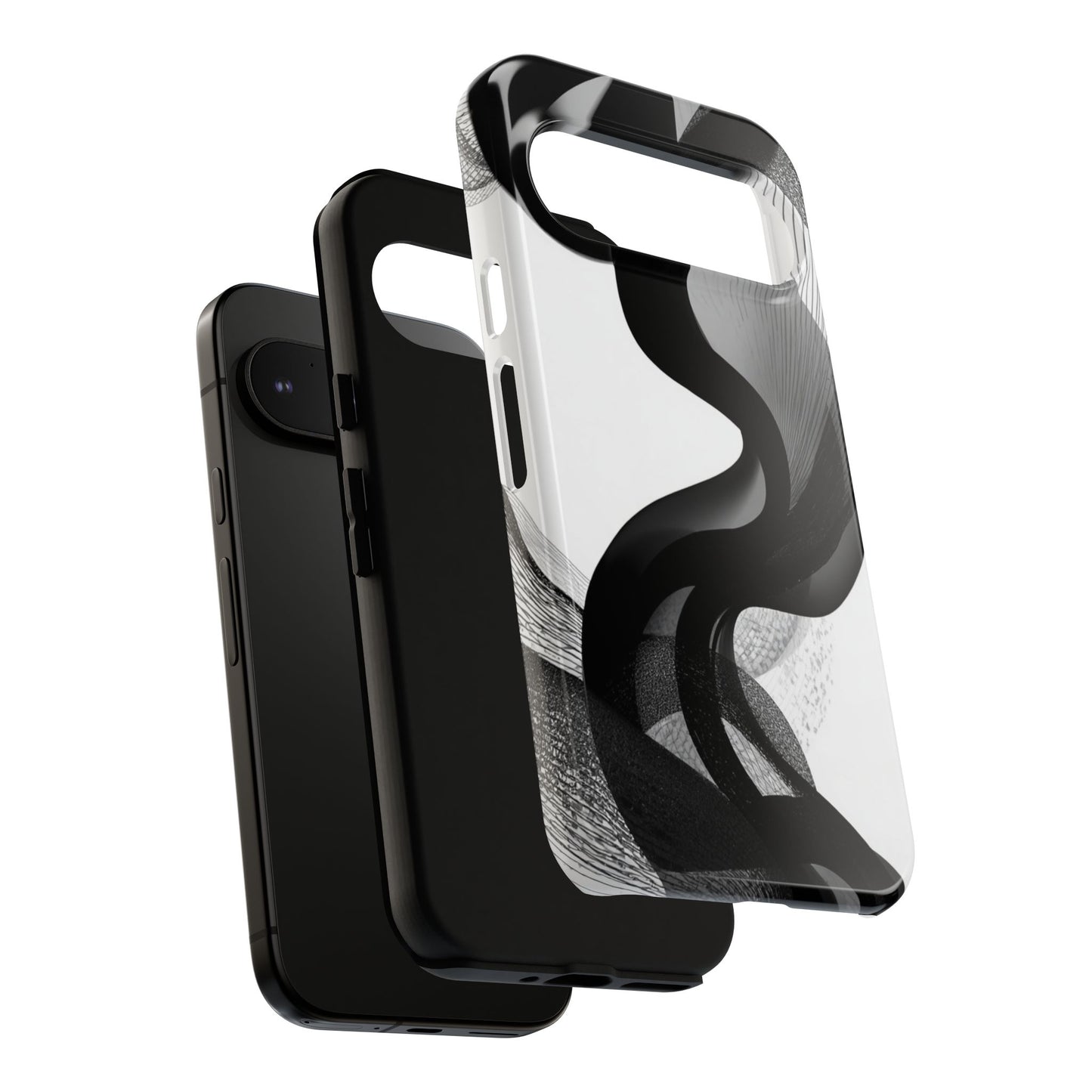 Phone Case — Monochrome Abstract Protective Cover