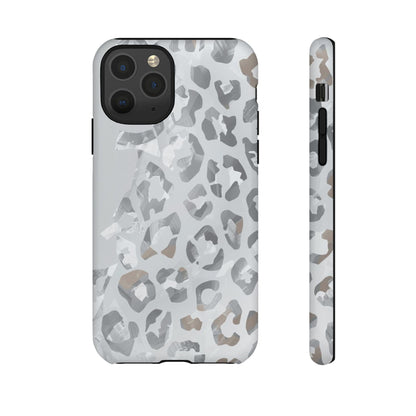 Silver Leopard Tough Phone Case