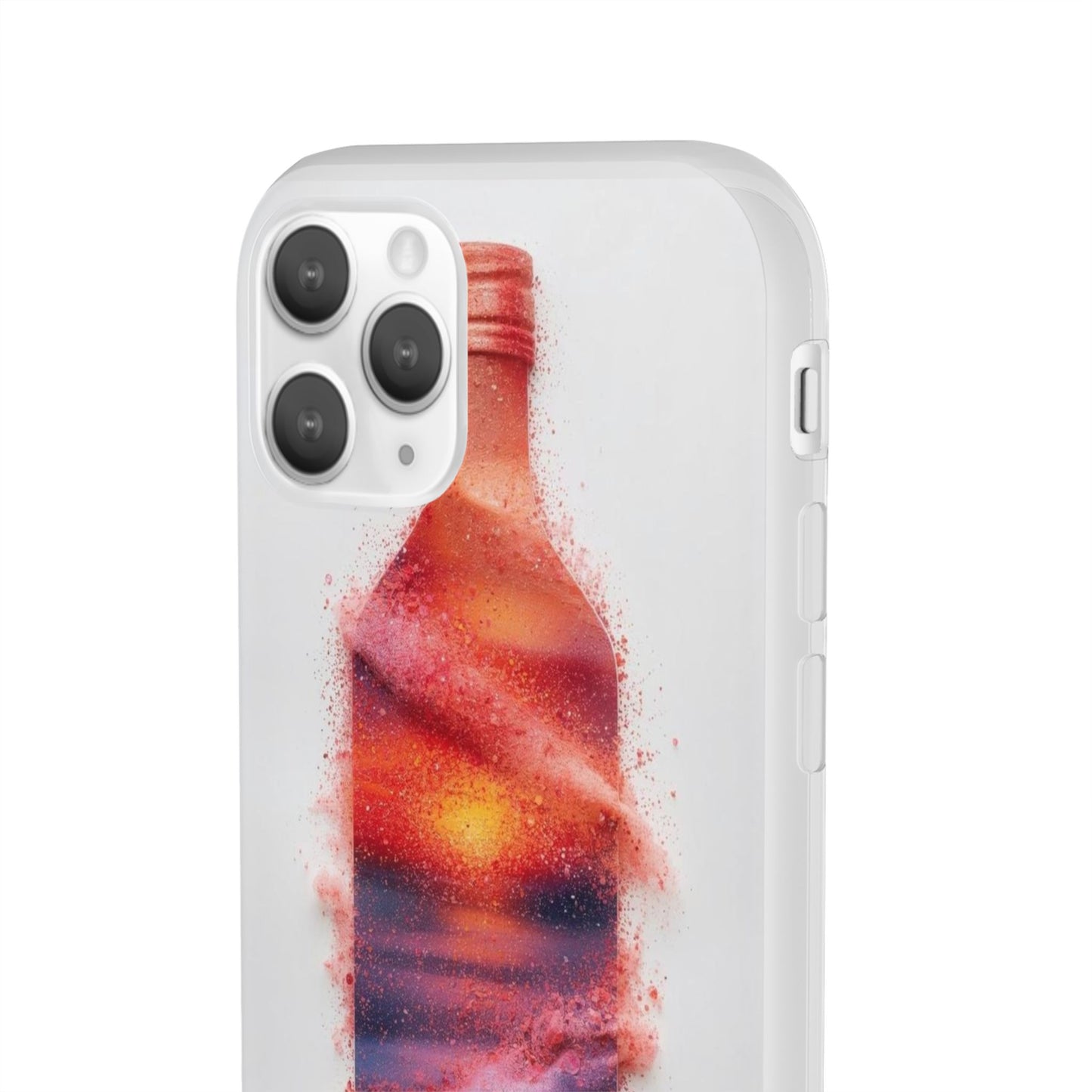 Galaxy Bottle Phone Case — Abstract Cosmic Beverage Design Flexible Case