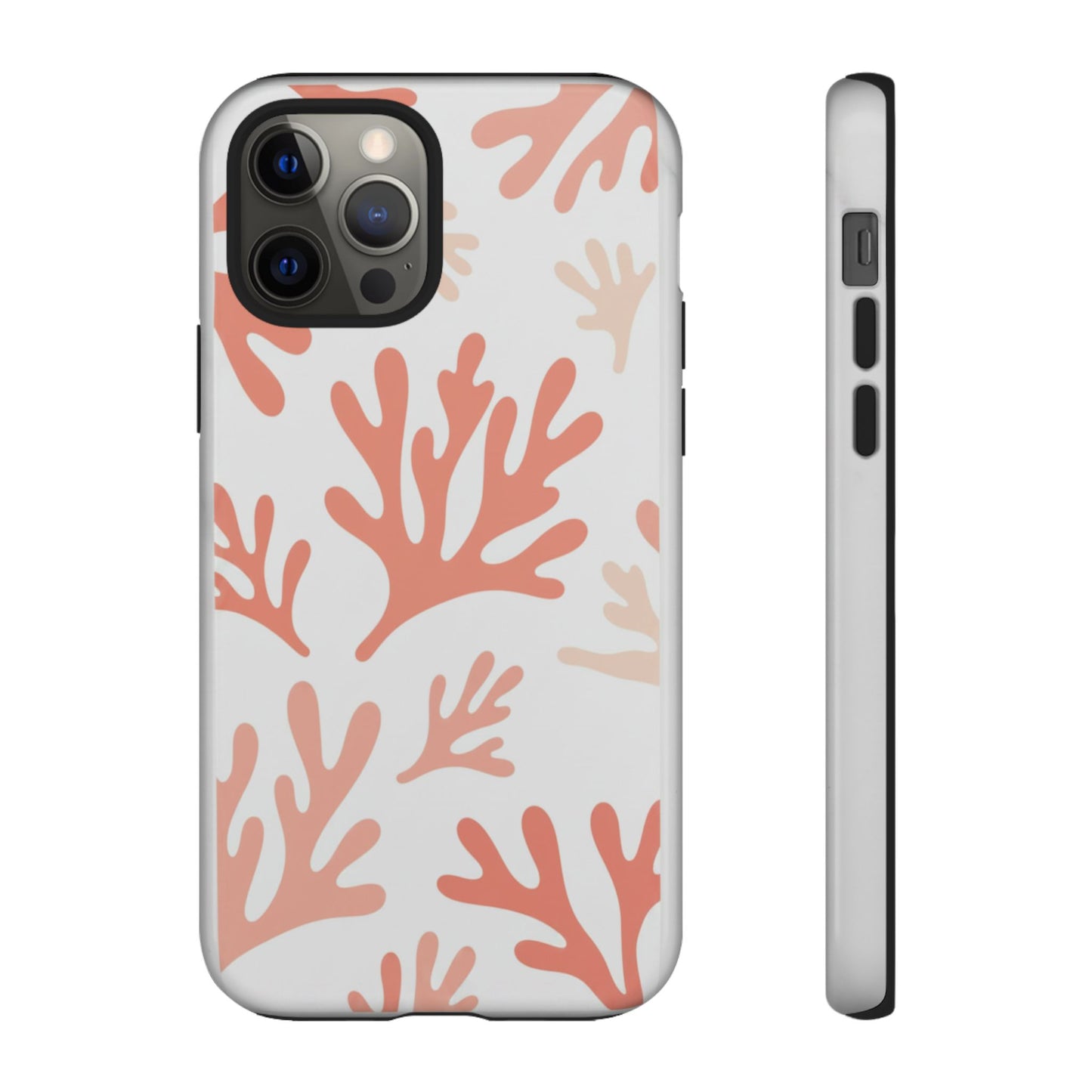 Coral Reef Pattern Tough Phone Case — Pink Beachy Protective Cover