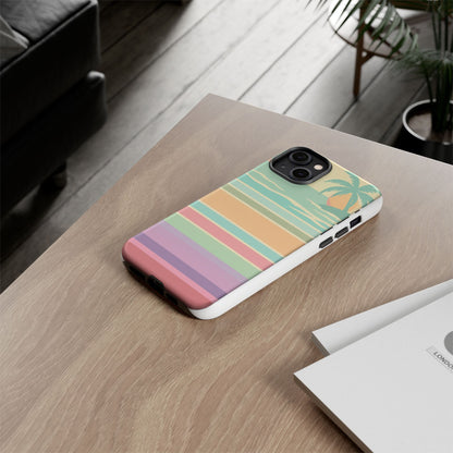 Tough Case — Retro Pastel Sunset Palm Tree Phone Case