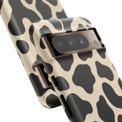 Cow Print Phone Case — Black & Cream Protective  Case