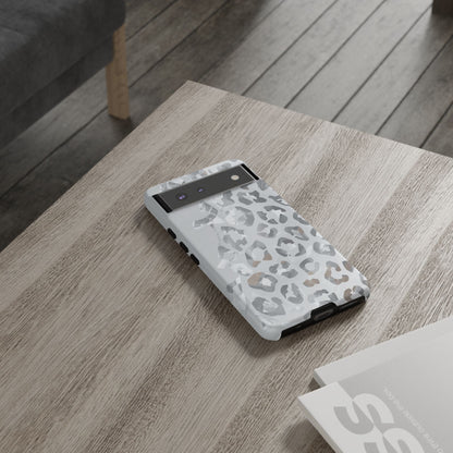 Silver Leopard Tough Phone Case