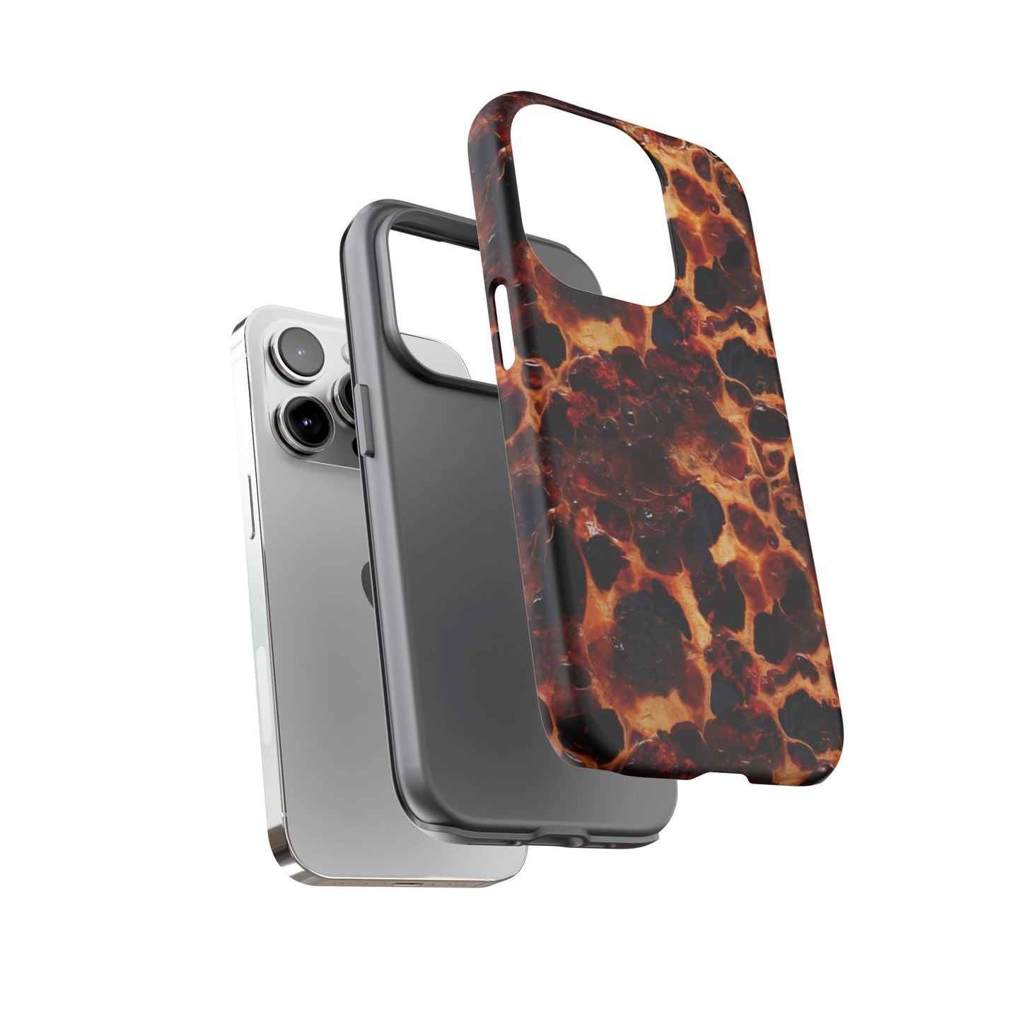 Tortoiseshell Phone Case — Protective iPhone Cover with Classic Amber Pattern