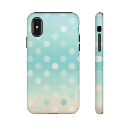 Abstract Palm Tough Phone Case — Minimal Coastal Blue Protective Cover