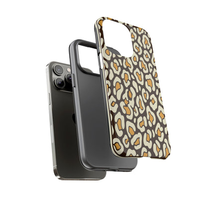 Leopard Print Tough Phone Case — Durable Protective iPhone Cover
