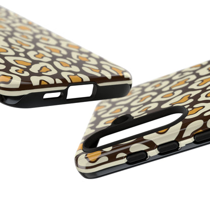 Leopard Print Tough Phone Case — Durable Protective iPhone Cover