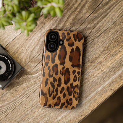 Leopard Print Tough Phone Case — Durable Animal Print Protective Cover
