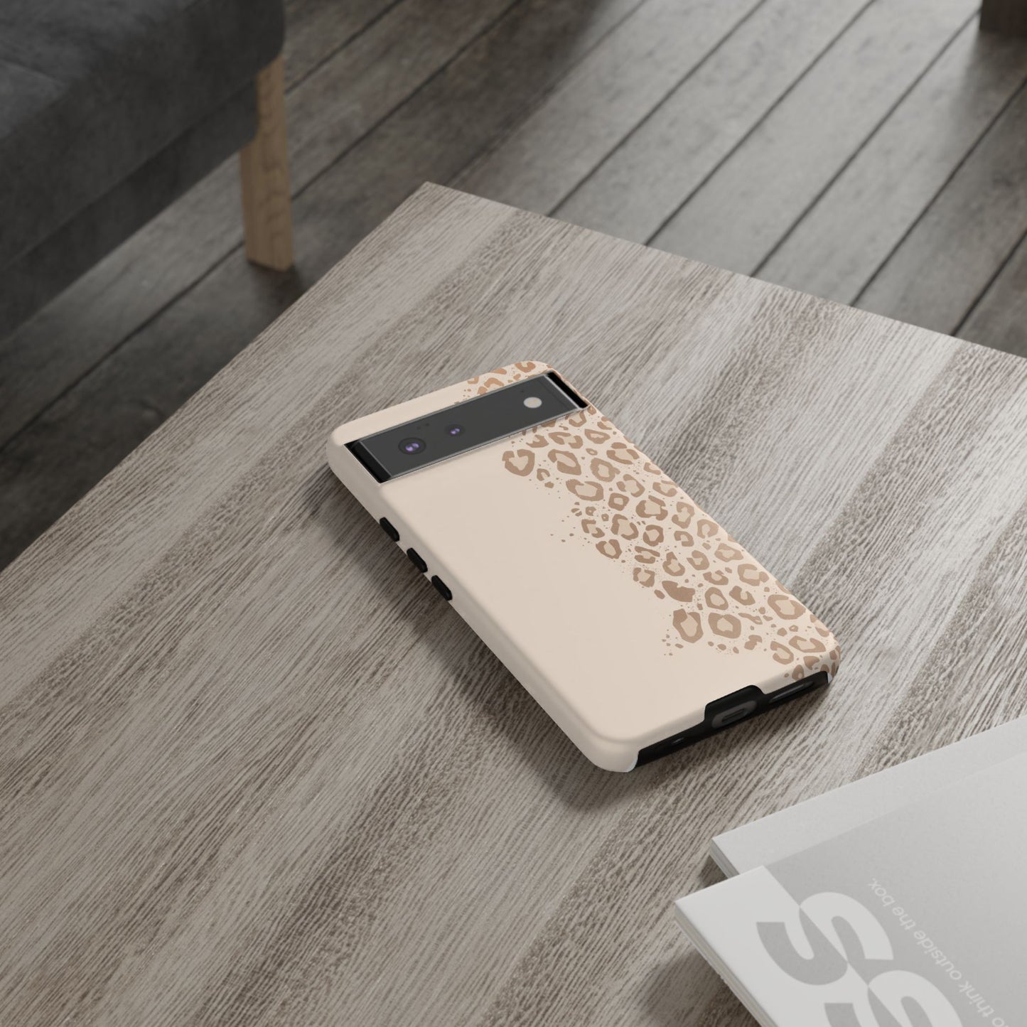 Phone Case – Beige Leopard Print Protective Cover