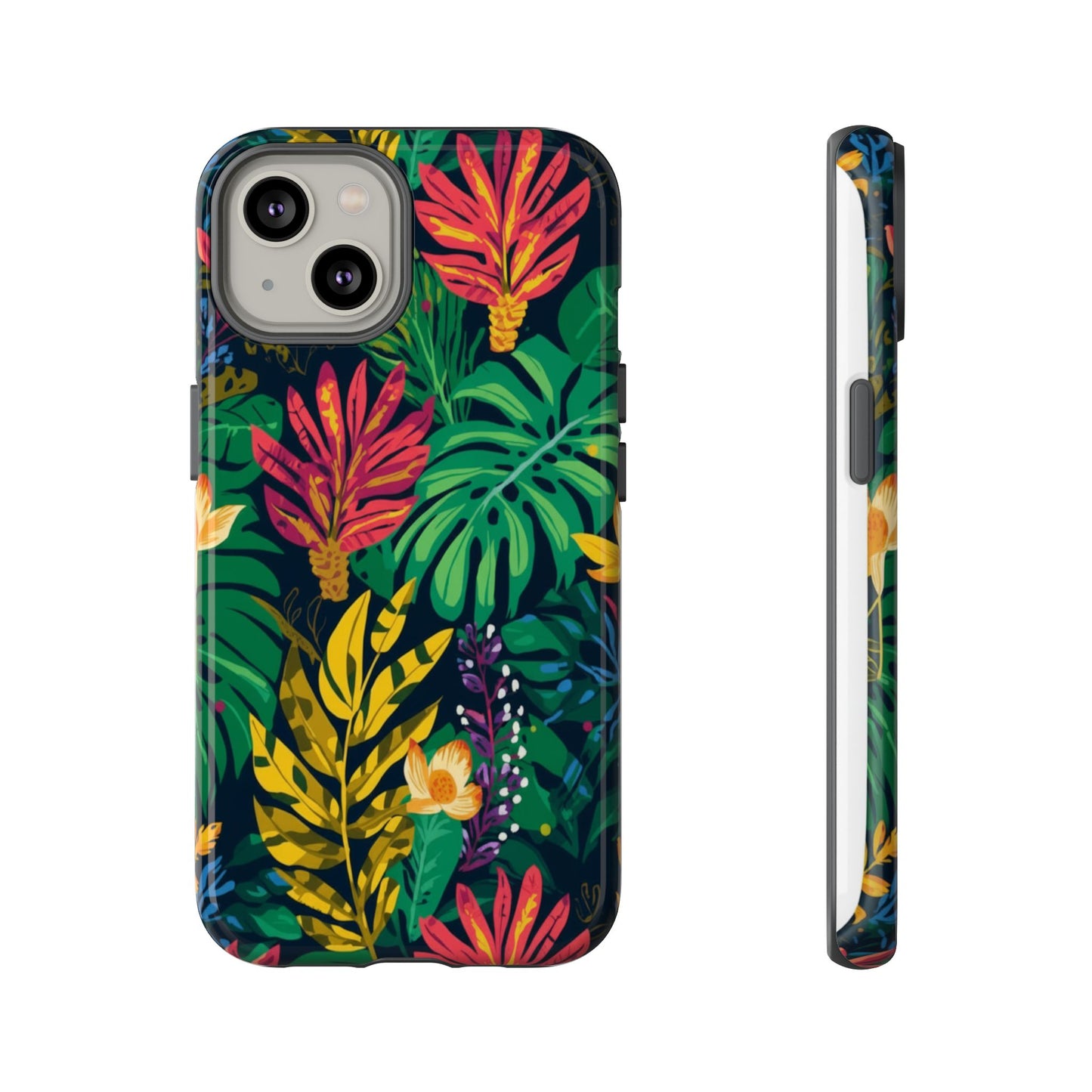 Tropical Floral Phone Case — Vibrant Jungle Leaf Protective Cover