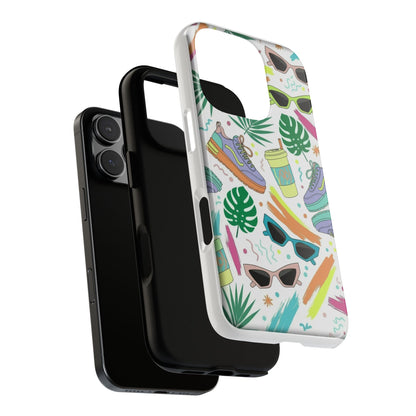 Tough Cases — Colorful Retro Sneakers & Sunglasses Phone Case
