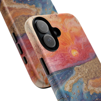 Sunset Coast Phone Case — Colorful Abstract Beach Art Tough Case