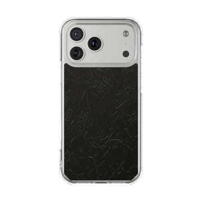 Magnetic Impact Phone Case — Black Floral Design