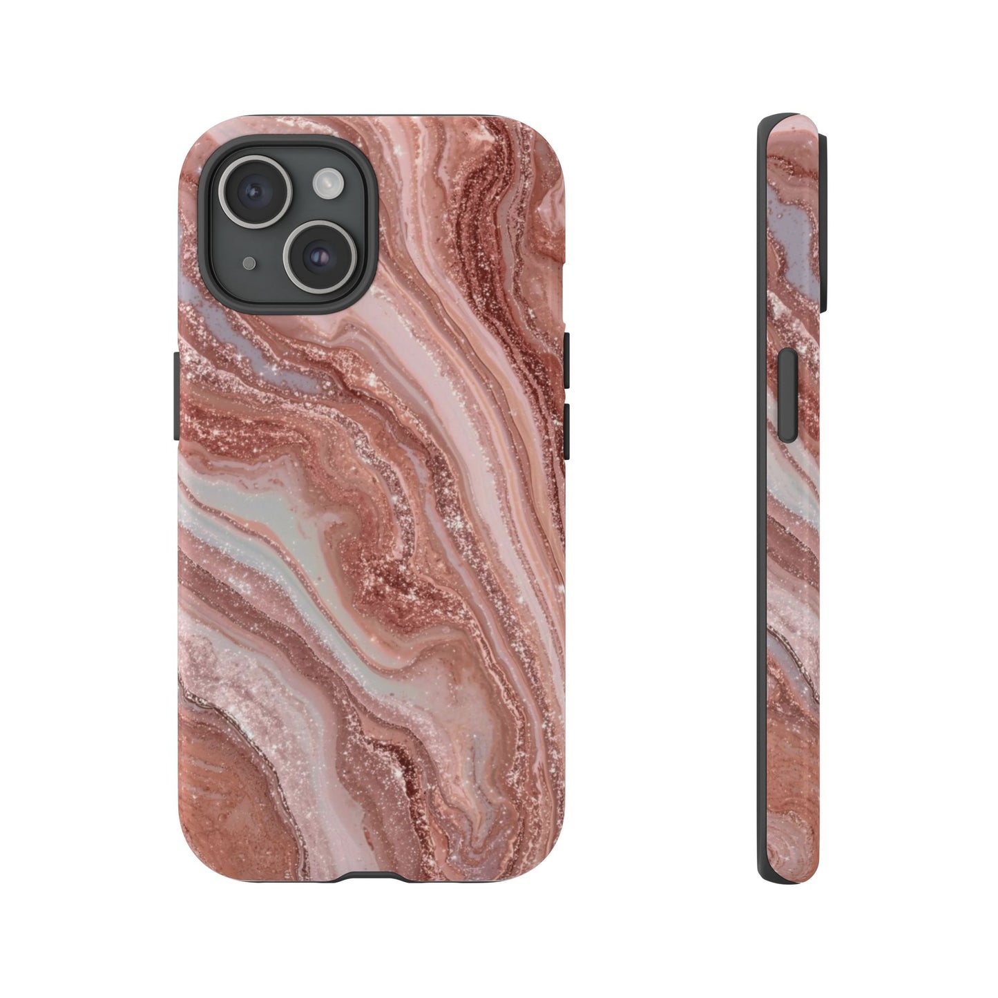 Rose Gold Marble Tough Phone Case