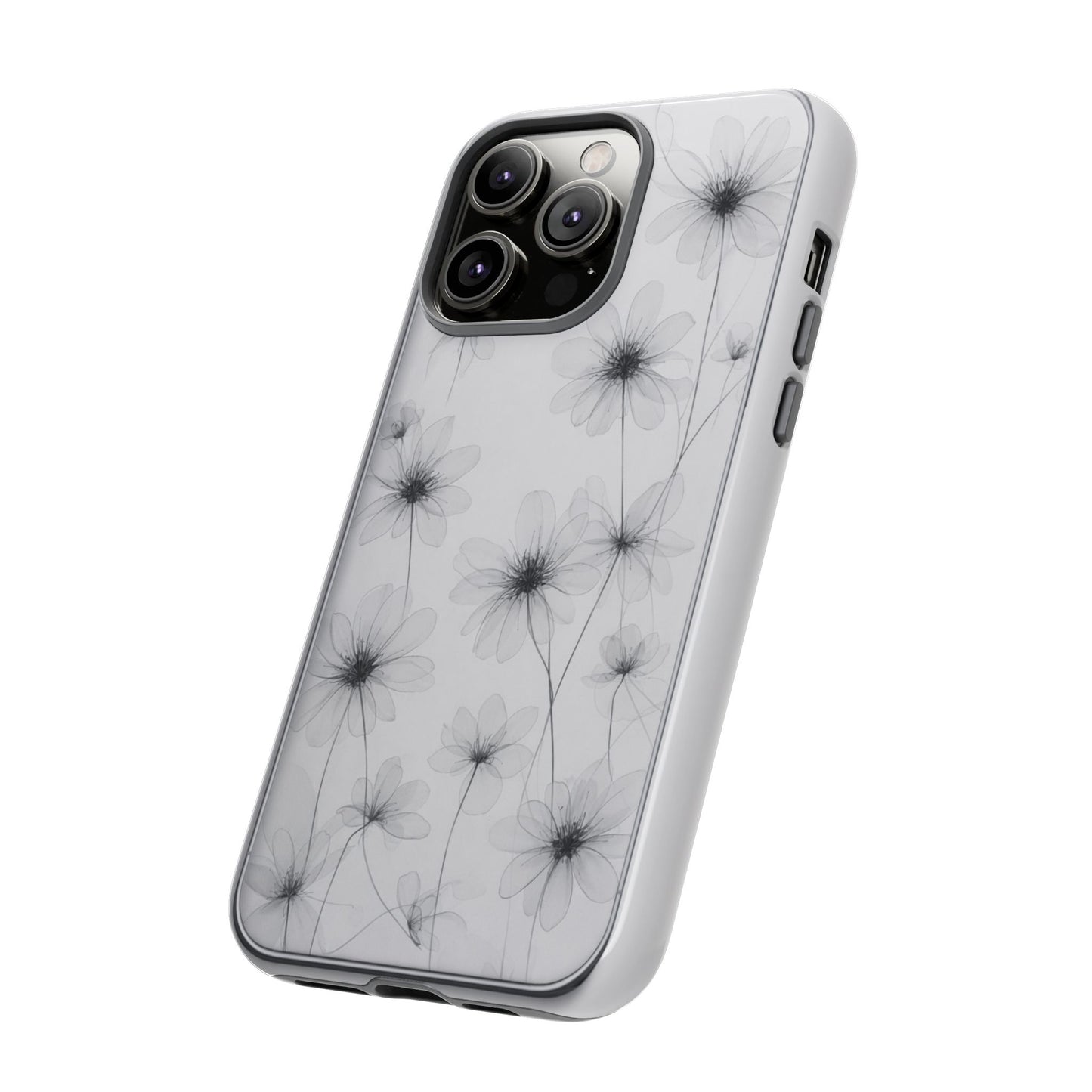 Tough Case — Black & White Floral Tough Phone Case
