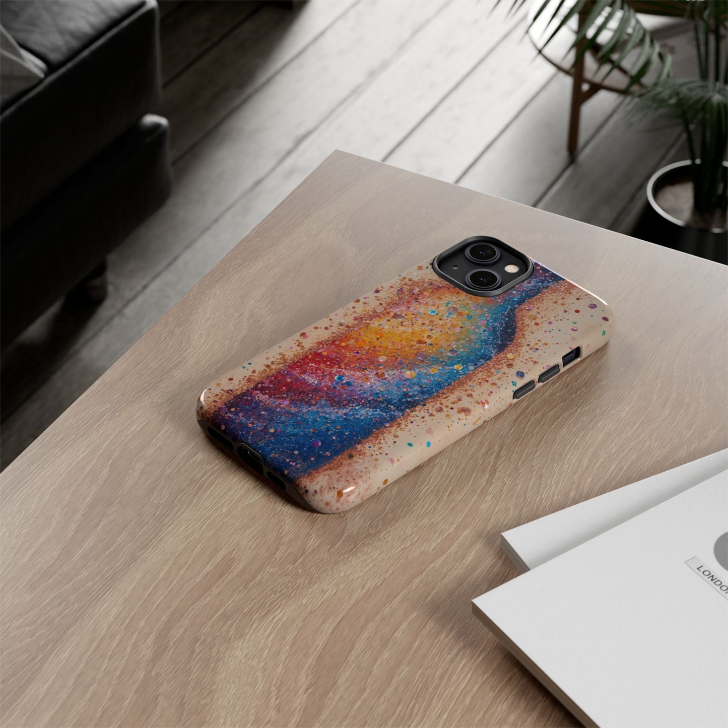Galaxy Bottle Tough Phone Case — Colorful Nebula Splash iPhone Cover