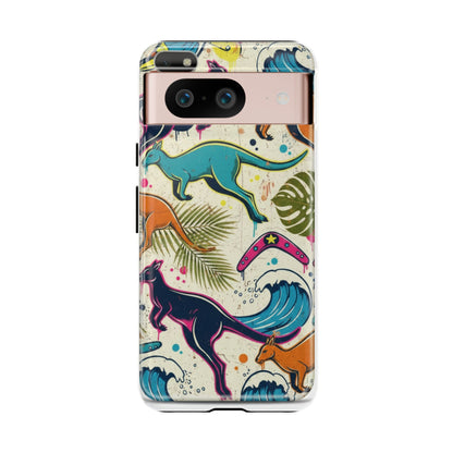 Tough Cases — Colorful Surfing Kangaroo Phone Case