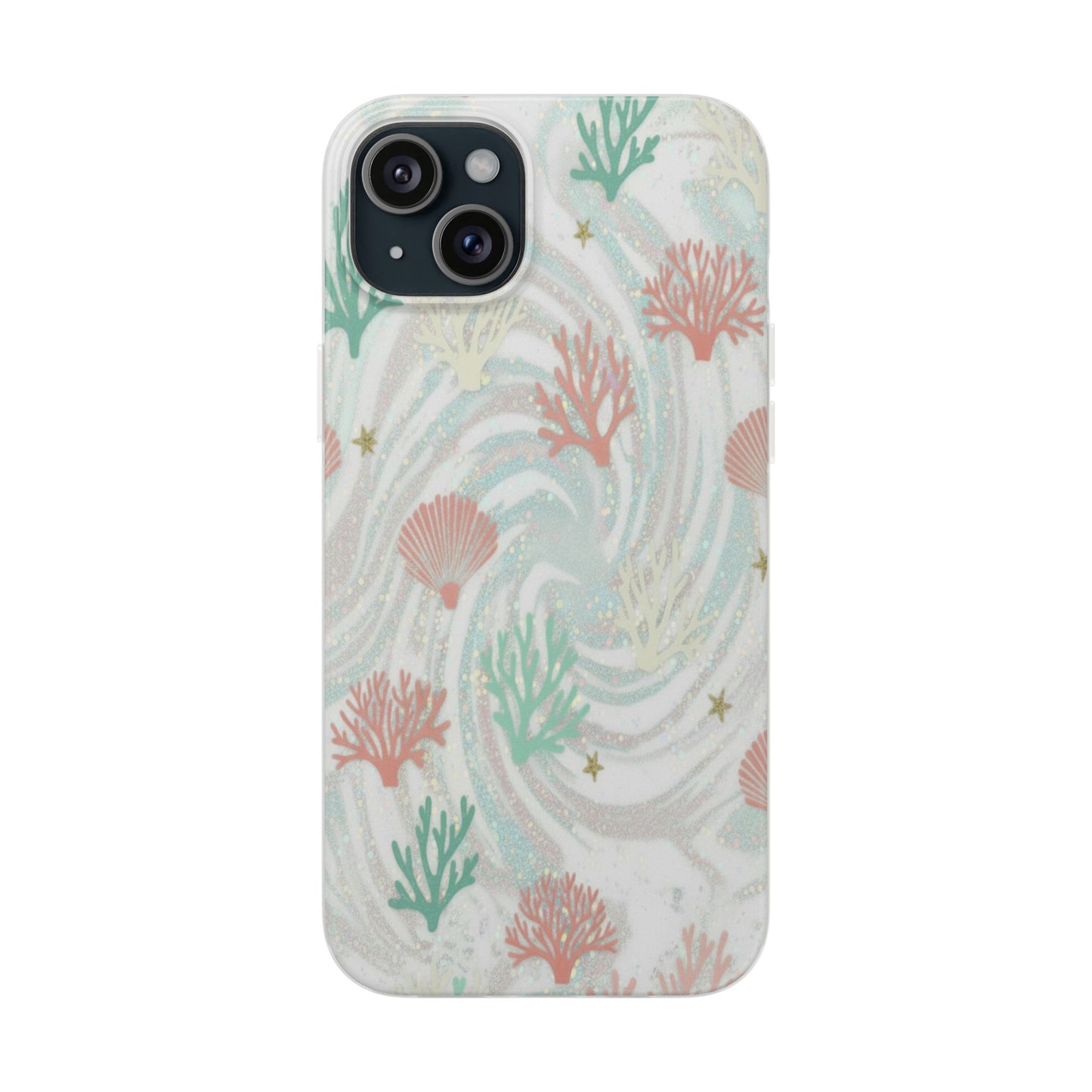 Pastel Seashell Phone Case — Coral Reef Wave iPhone Cover