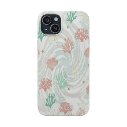 Pastel Seashell Phone Case — Coral Reef Wave iPhone Cover