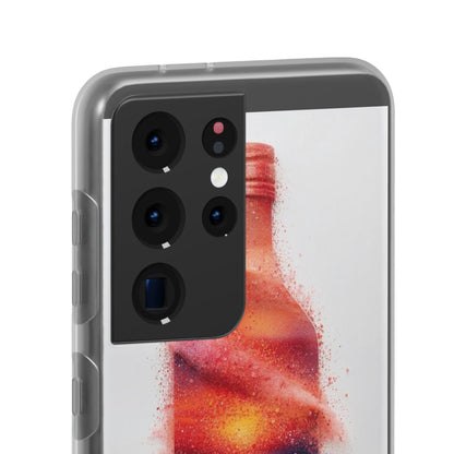 Galaxy Bottle Phone Case — Abstract Cosmic Beverage Design Flexible Case