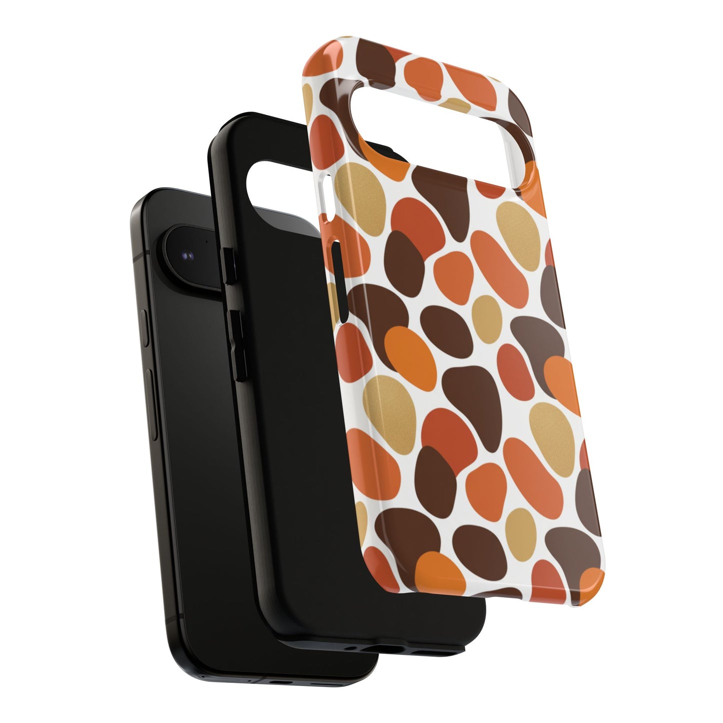 Phone Case — Retro Pebble Pattern in Warm Autumn Colors