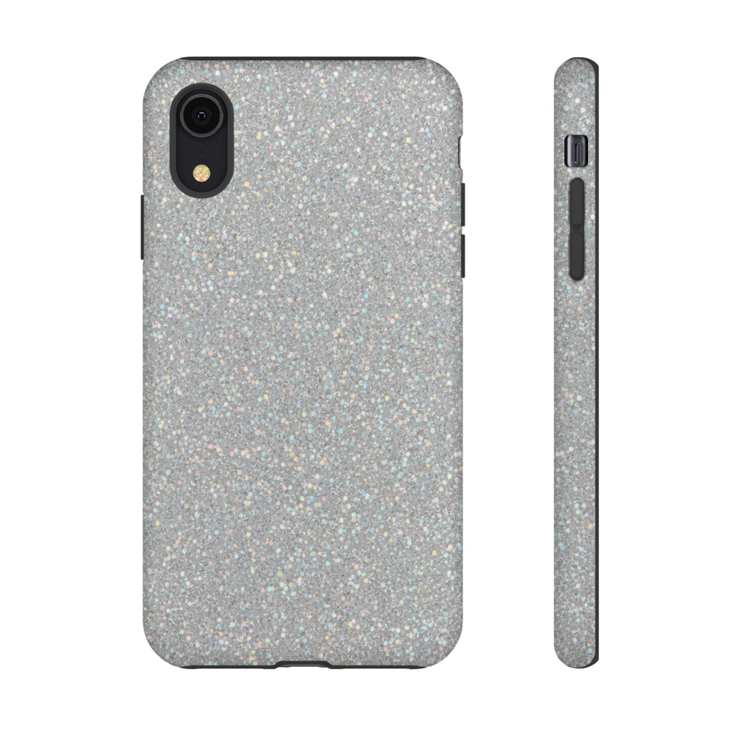 Glitter Silver Tough Phone Case — Sparkling Protective Phone Case