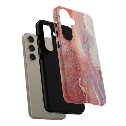 Marbled Rose Gold Galaxy Phone Case — Protective Tough Case