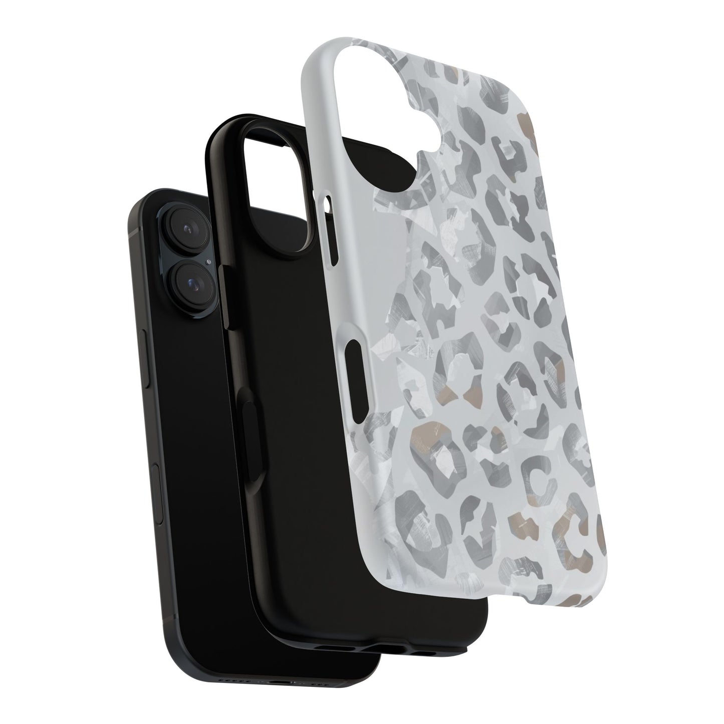 Silver Leopard Tough Phone Case