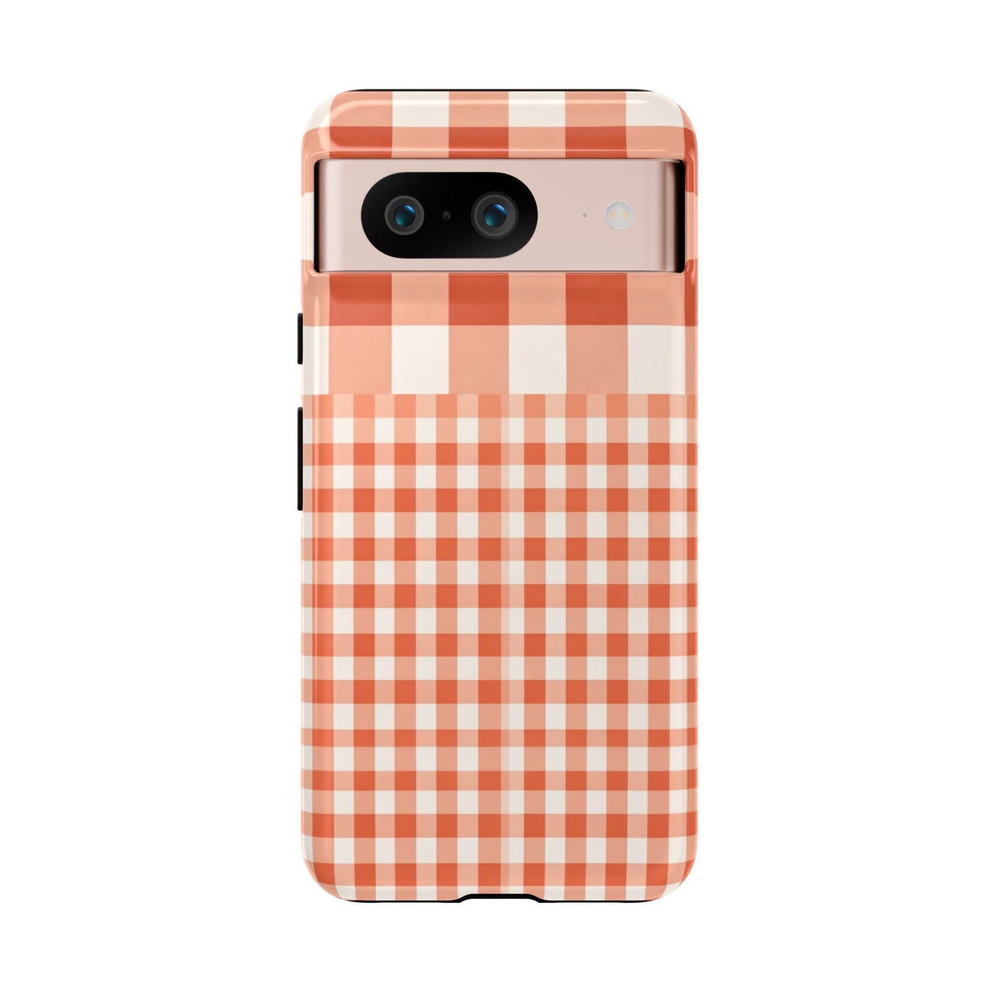 Buffalo Check Tough Phone Case — Orange Gingham Protective Cover