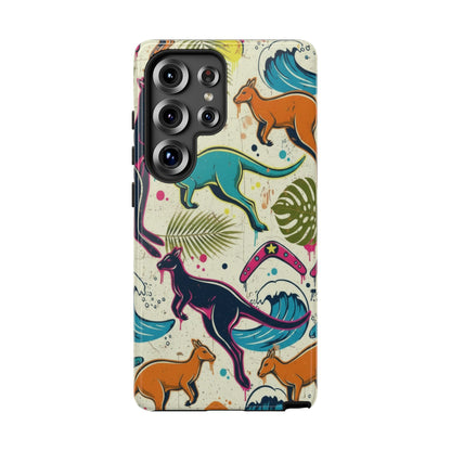 Tough Cases — Colorful Surfing Kangaroo Phone Case
