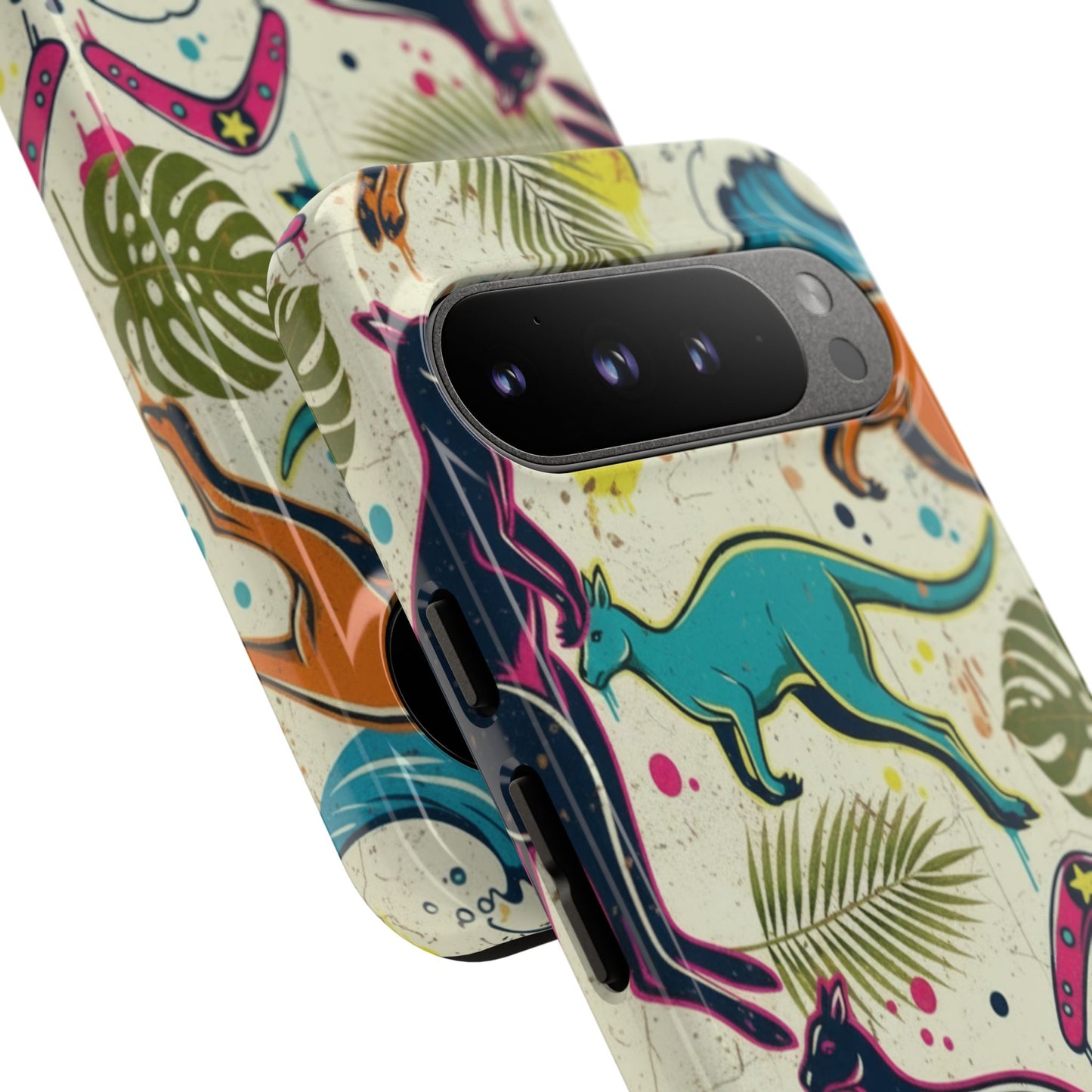 Tough Cases — Colorful Surfing Kangaroo Phone Case