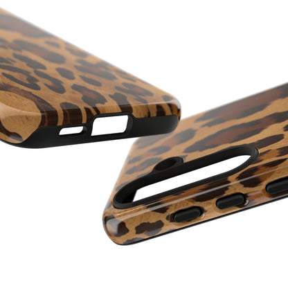 Leopard Print Tough Phone Case — Durable Animal Print Protective Cover
