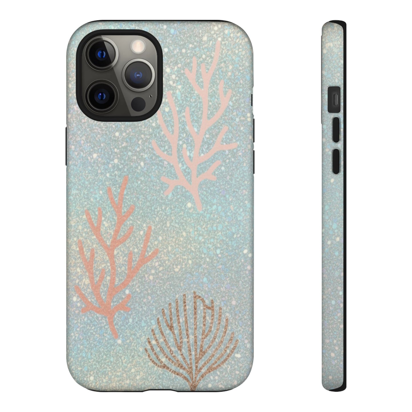 Seafoam Sparkle Phone Case – Coral & Seashell Tough Case