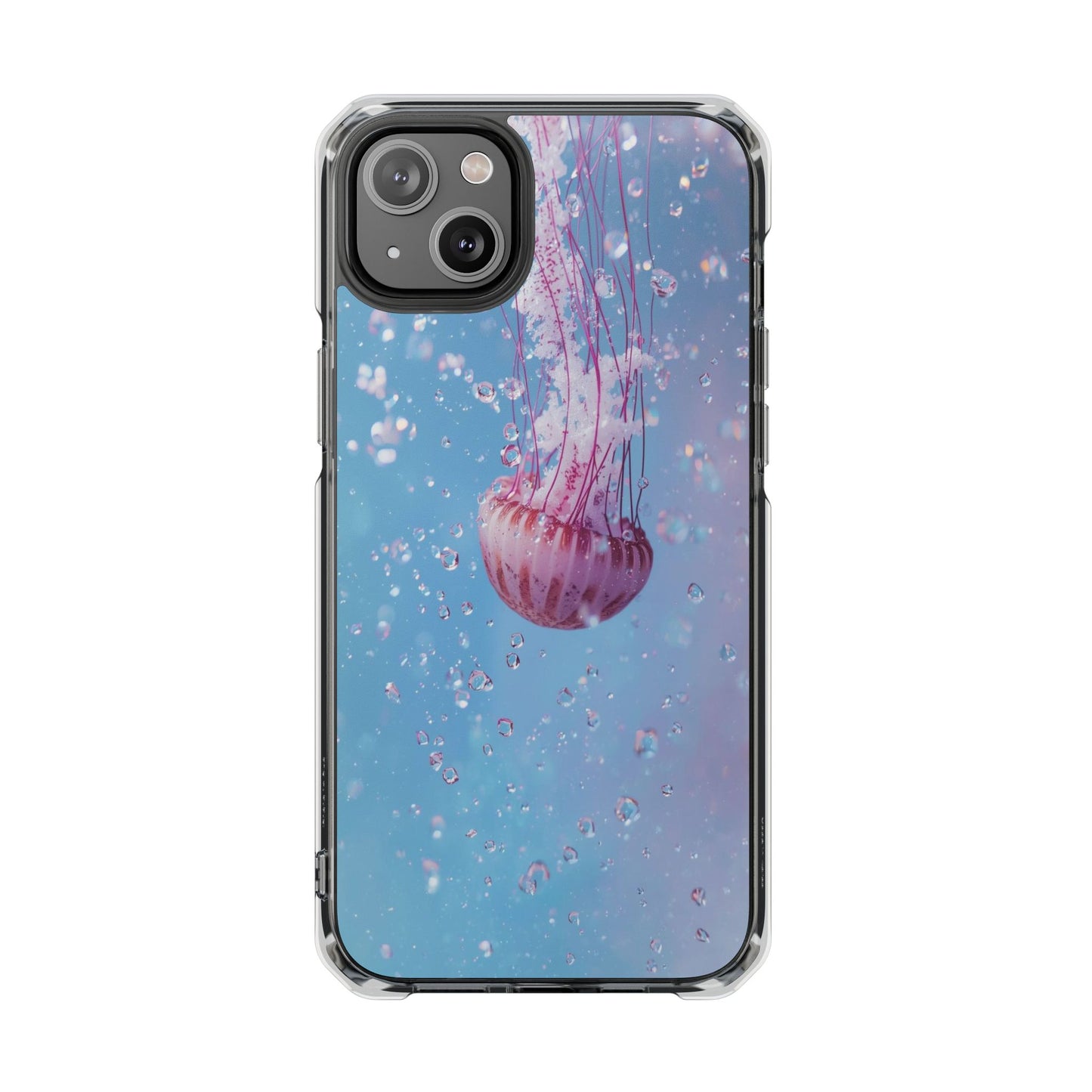 Jellyfish Clear Magnetic Impact Phone Case – Ocean Blue Underwater Design
