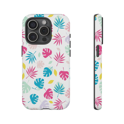 Tropical Leaf Phone Case — Colorful Pastel Monstera & Palm iPhone Case