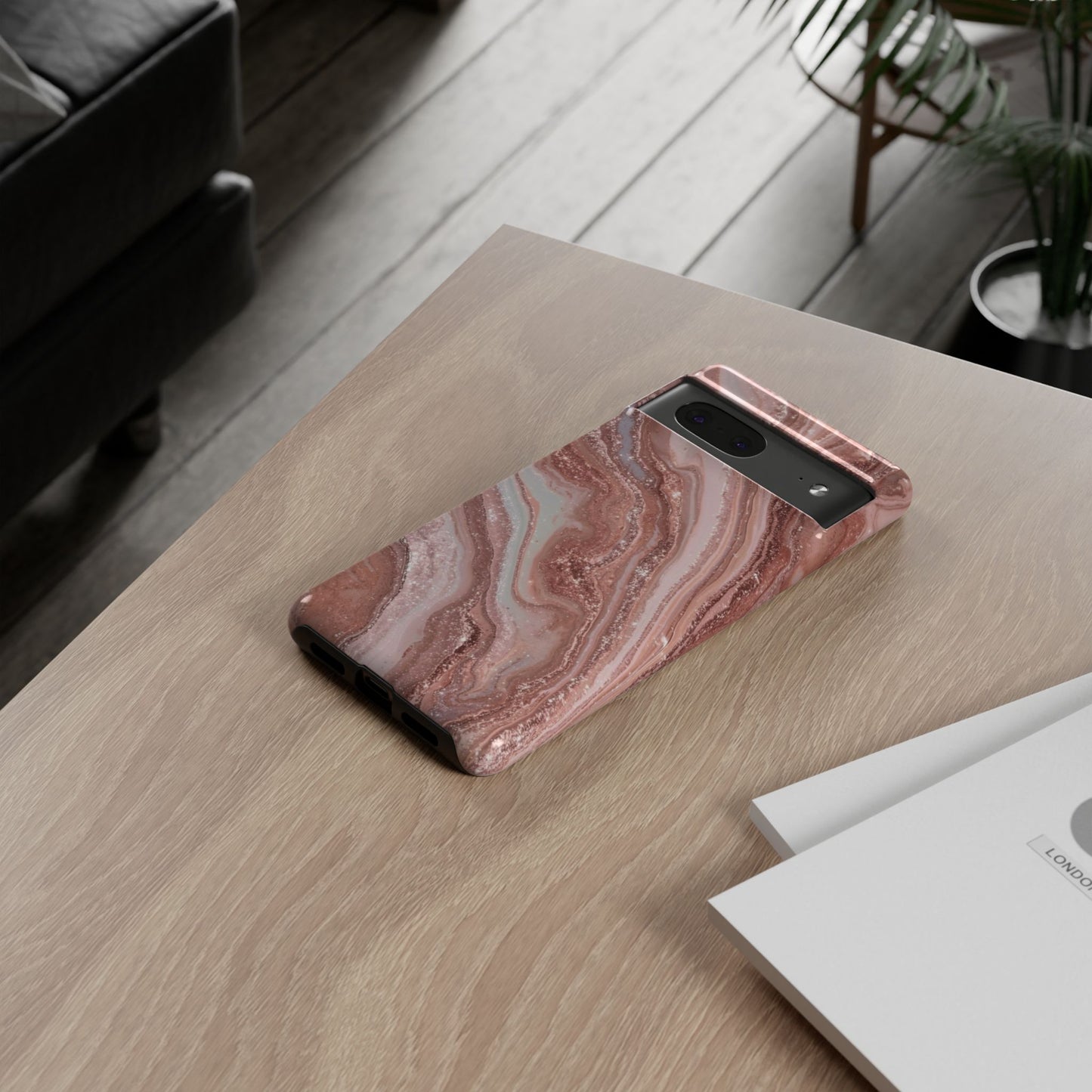 Rose Gold Marble Tough Phone Case