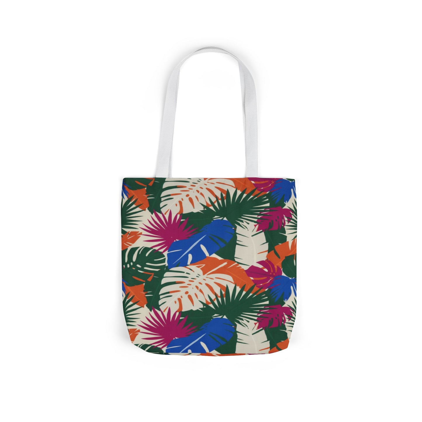 Tote Bag — Tropical Palm Leaf Canvas Tote (Colorful Jungle Print)