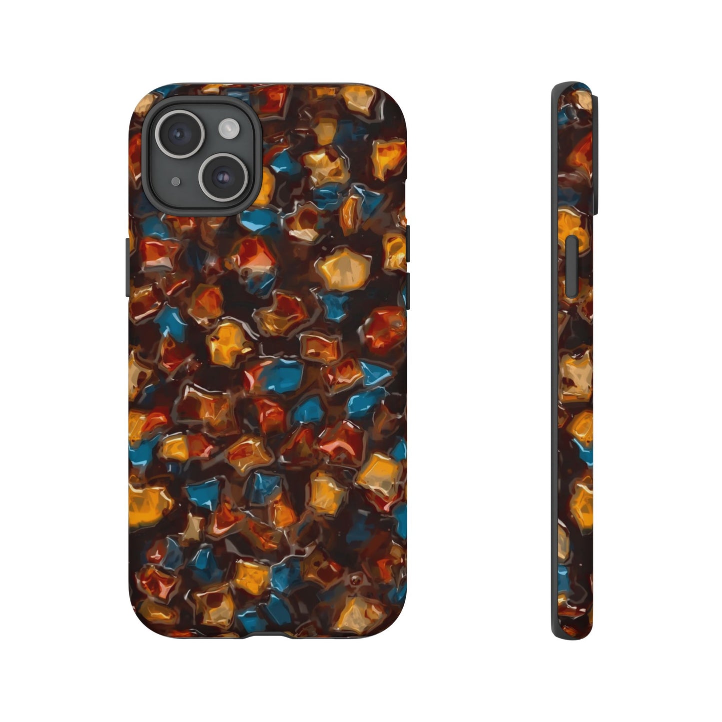 Phone Case - Amber Tortoiseshell Mosaic Protective Cover