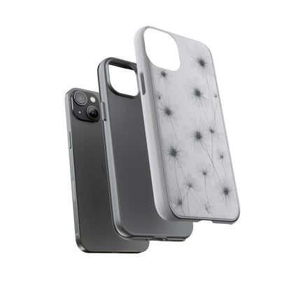 Tough Case — Black & White Floral Tough Phone Case