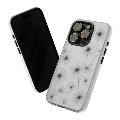 Tough Case — Black & White Floral Tough Phone Case